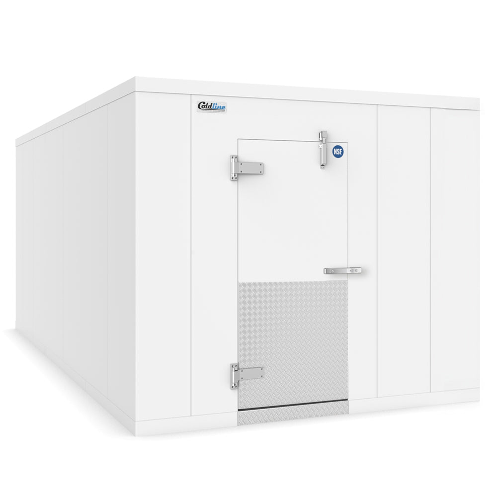 Coldline WCP10X16-FL 10' x 16' Walk-in Cooler Box with Insulated Floor, 4" Insulation, Self-Closing Door