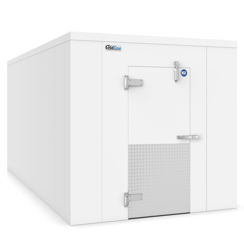 Coldline WCP8X18 8' x 18' Walk-in Cooler Box, 4" Insulation, Self-Closing Door