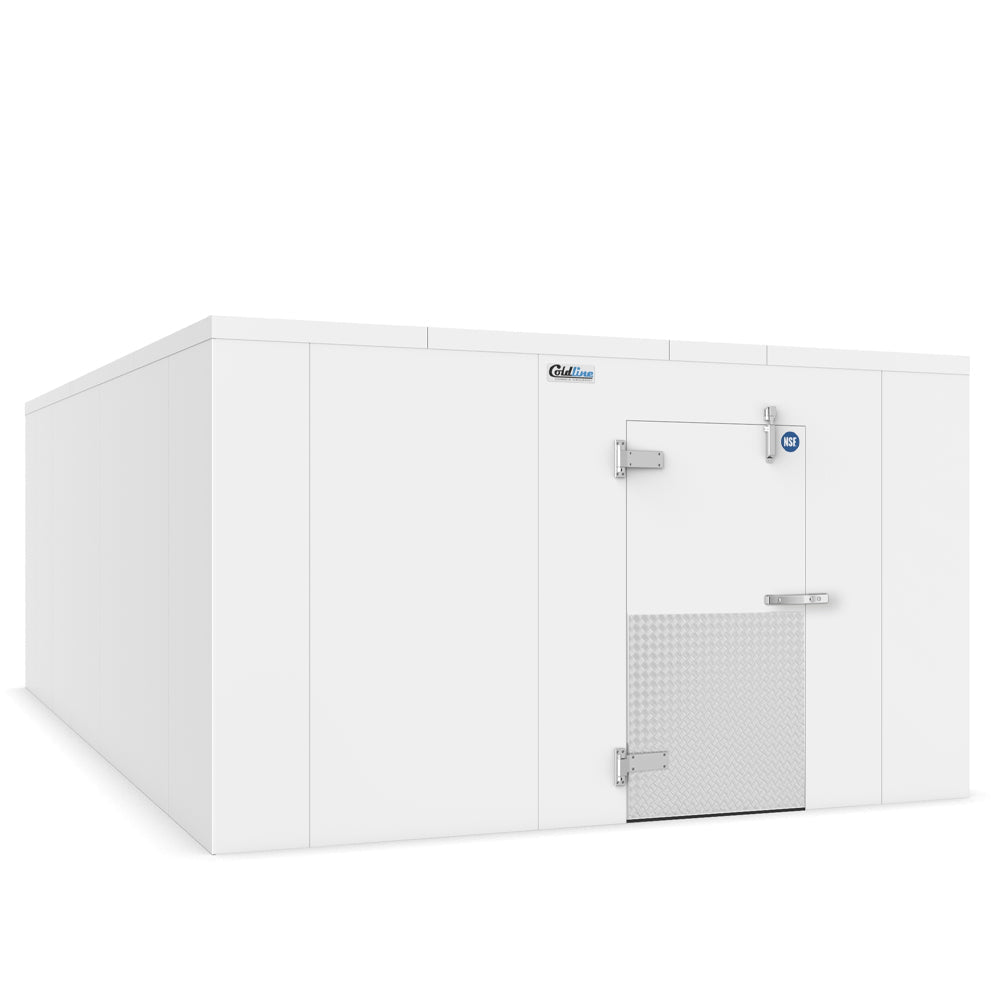 Coldline WCP12X20-FL 12' x 20' Walk-in Cooler Box with Insulated Floor, 4" Insulation, Self-Closing Door