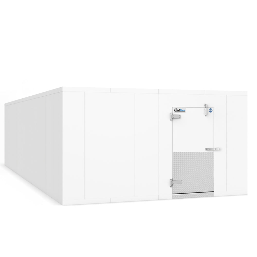 Coldline WFP14X16-FL 14' x 16' Walk-in Freezer Box with Insulated Floor, 5" Insulation, Self-Closing Door