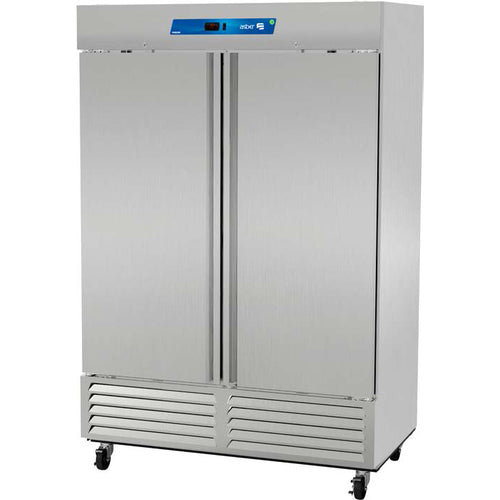Asber ARF-49-H 55 In. Two Section Reach-In Freezer, Solid Doors, 49 Cu. Ft., R-290 Refrigerant
