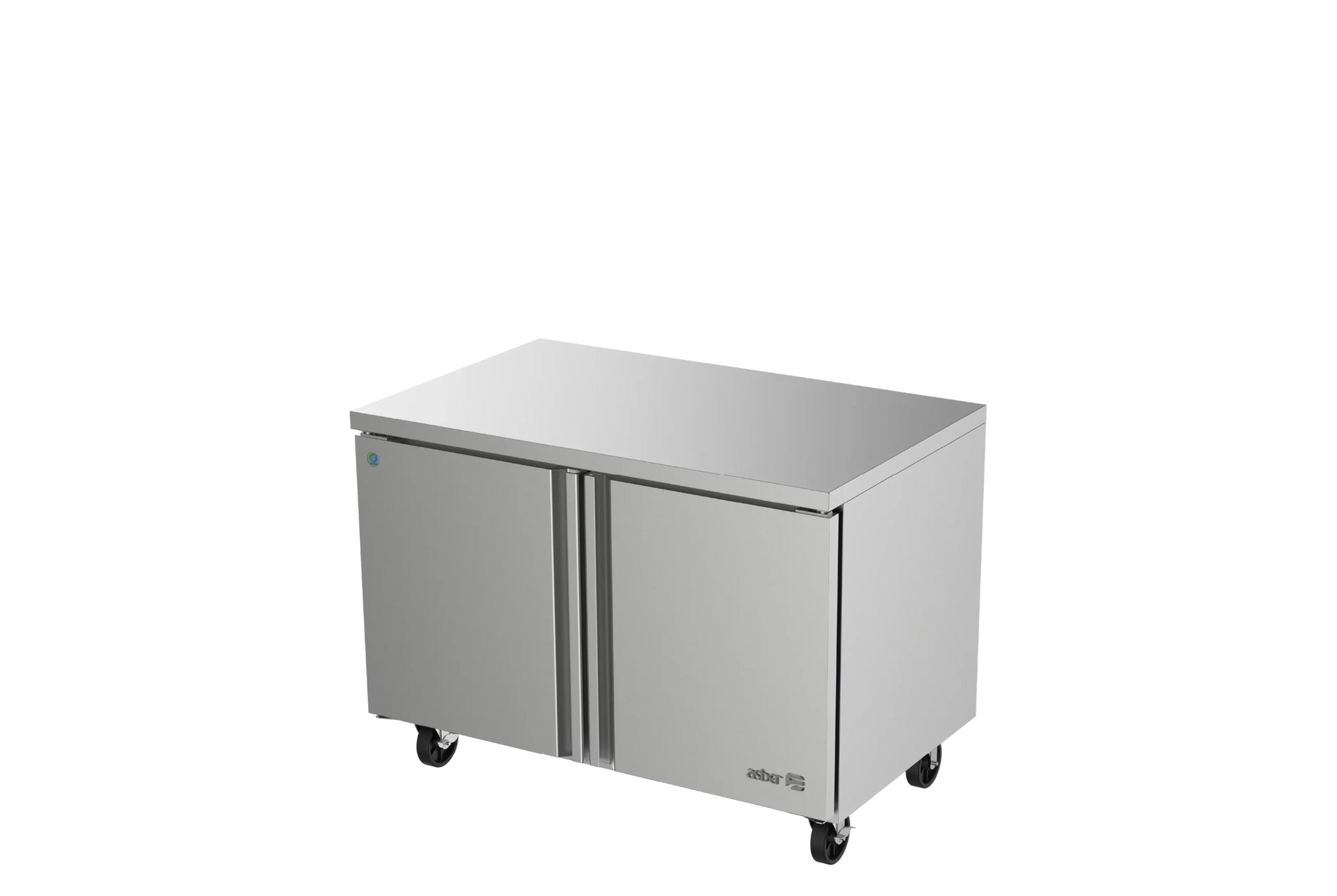 Asber AUTR-48-P 49 In. Premium Line Undercounter Refrigerator, 2 Solid Doors, 16.7 Cu. Ft., R-290 Refrigerant