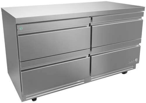 Asber AUTR-60-D4-P 61 In. Premium Line Undercounter Refrigerator, 4 Drawers, 20.6 Cu. Ft., R-290 Refrigerant