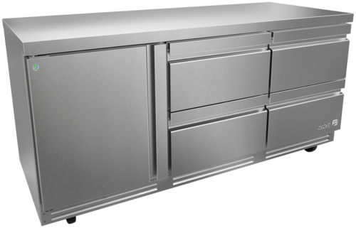 Asber AUTR-72-D4-P 73 In. Premium Line Undercounter Refrigerator, 1 Door And 4 Drawers, 25.4 Cu. Ft., R-290 Refrigerant