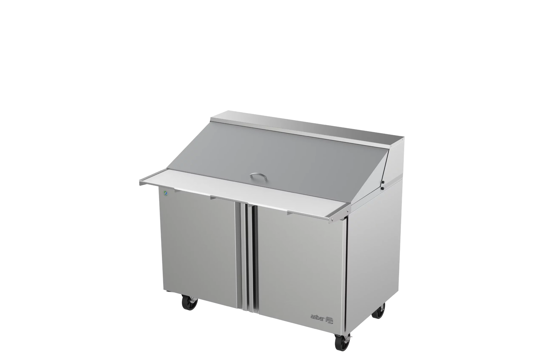 Asber APTM-48-18 49 In. Mega Top Prep Table, 18 Pan, 2 Doors, 13.3 Cu. Ft.