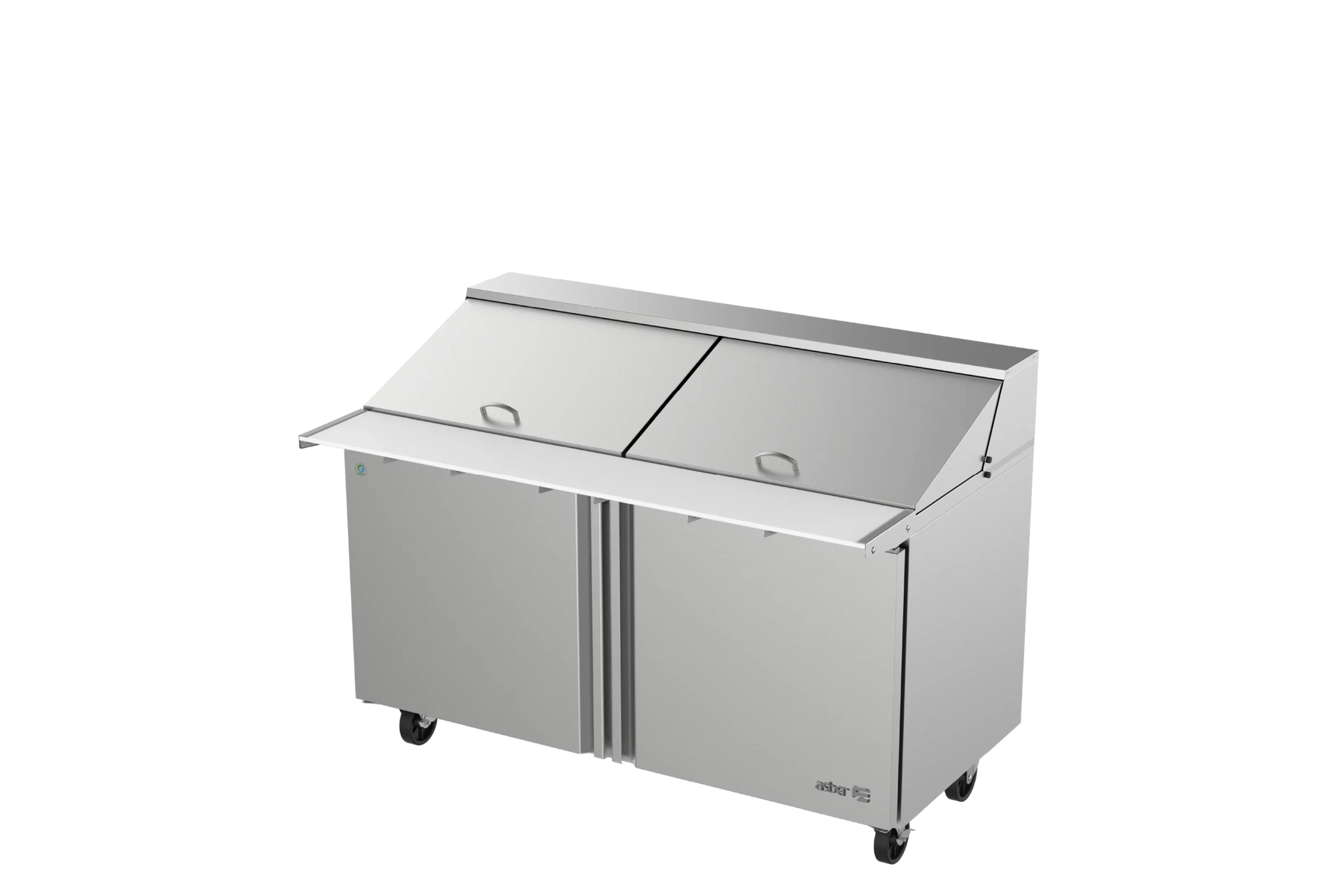Asber APTM-60-24 61 In. Mega Top Prep Table, 24 Pan, 2 Doors, 16.8 Cu. Ft.