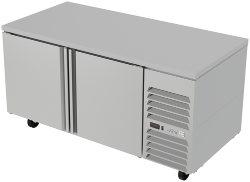 Asber ASUR-67-D4 68 In. Side Mount Refrigerated Table, 4 Drawers, 20.8 Cu. Ft., R-290 Refrigerant