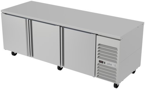 Asber ASUR-93-D2 94 In. Side Mount Refrigerated Table, 2 Doors And 2 Drawers, 30.2 Cu. Ft., R-290 Refrigerant