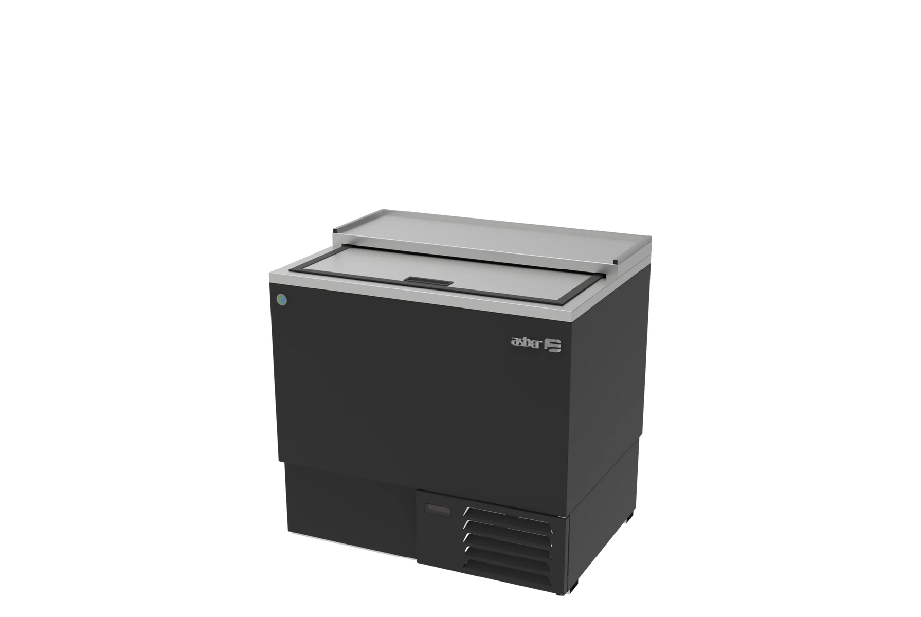 Asber AGF-36 37 In. Glass Froster, 1 Slide Lid, Holds 162 12 oz. Mugs, 0°F to -7°F