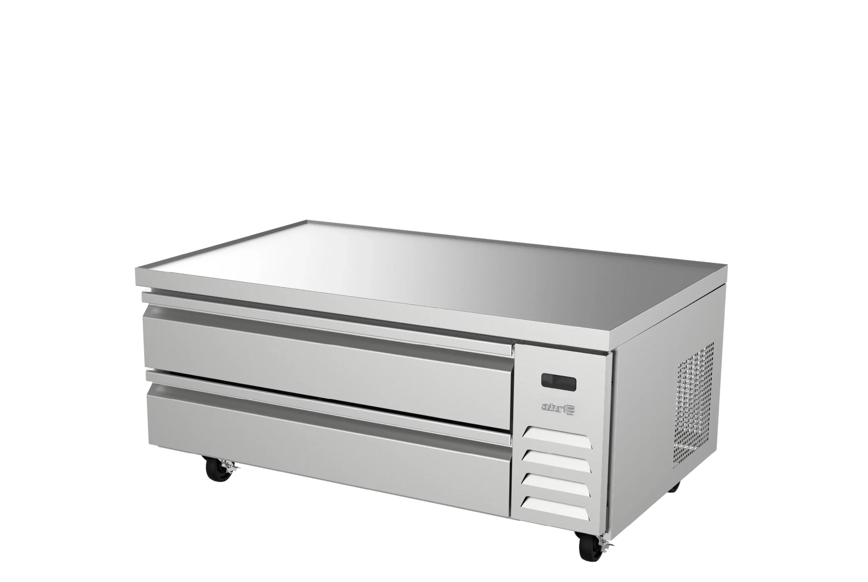 Asber ACBR-52 53 In. Chef Base Refrigerator, 2 Drawers, Holds (6) 1/1 GN Pans, Marine Edge Top