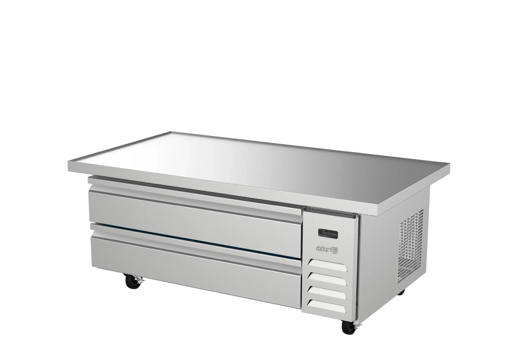 Asber ACBR-52-60 60 In. Chef Base Refrigerator, 2 Drawers, Holds (6) 1/1 GN Pans, Marine Edge Top