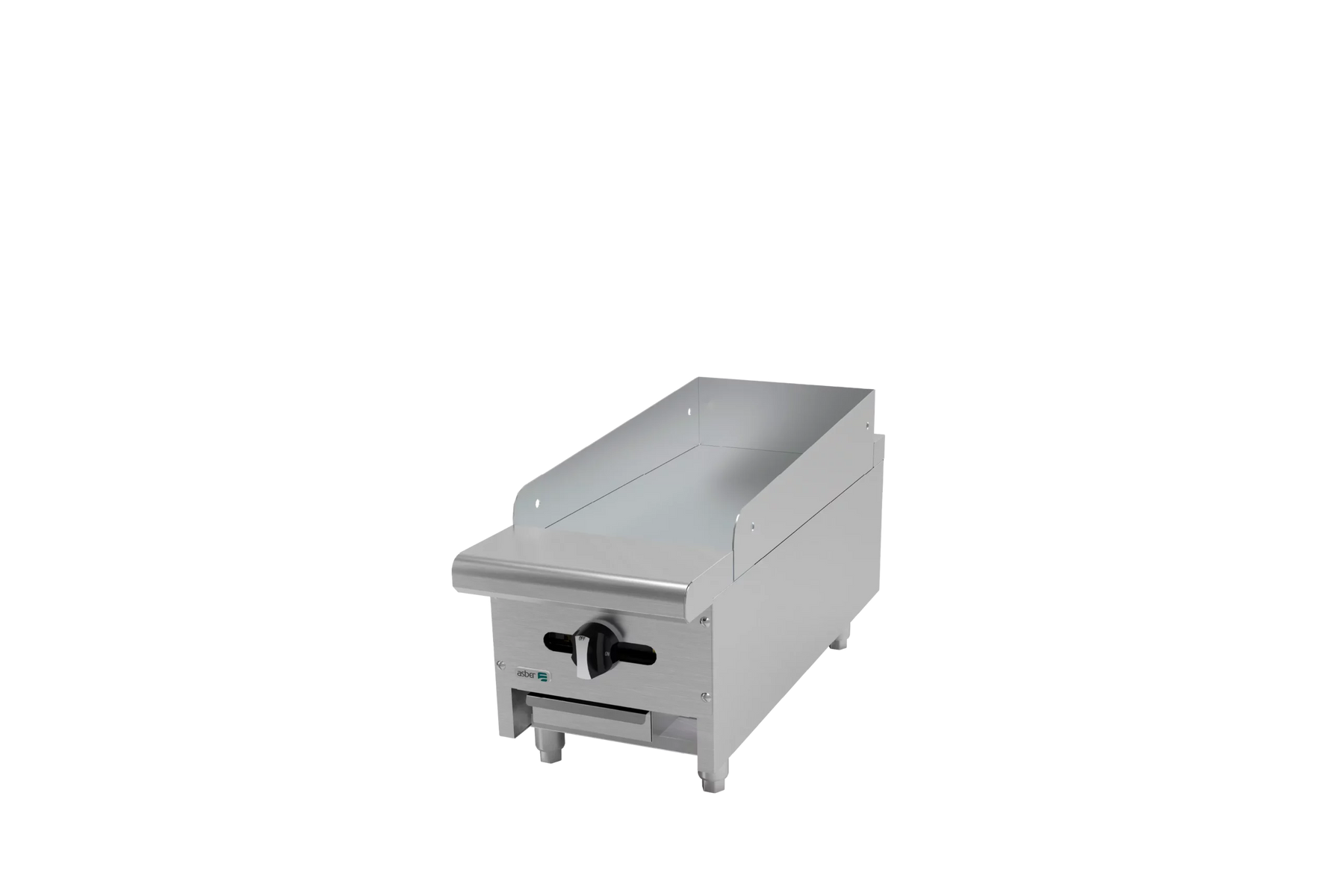 Asber AEMG-12 12 In. Restaurant Manual Gas Griddle, 5/8 In. Plate, 30,000 BTU