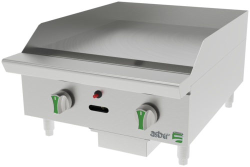 Asber AETG-24-EM 24 In. Emerald Series Thermostatic Gas Griddle, 3/4 In. Plate, 60,000 BTU