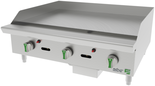 Asber AETG-36-EM 36 In. Emerald Series Thermostatic Gas Griddle, 3/4 In. Plate, 90,000 BTU