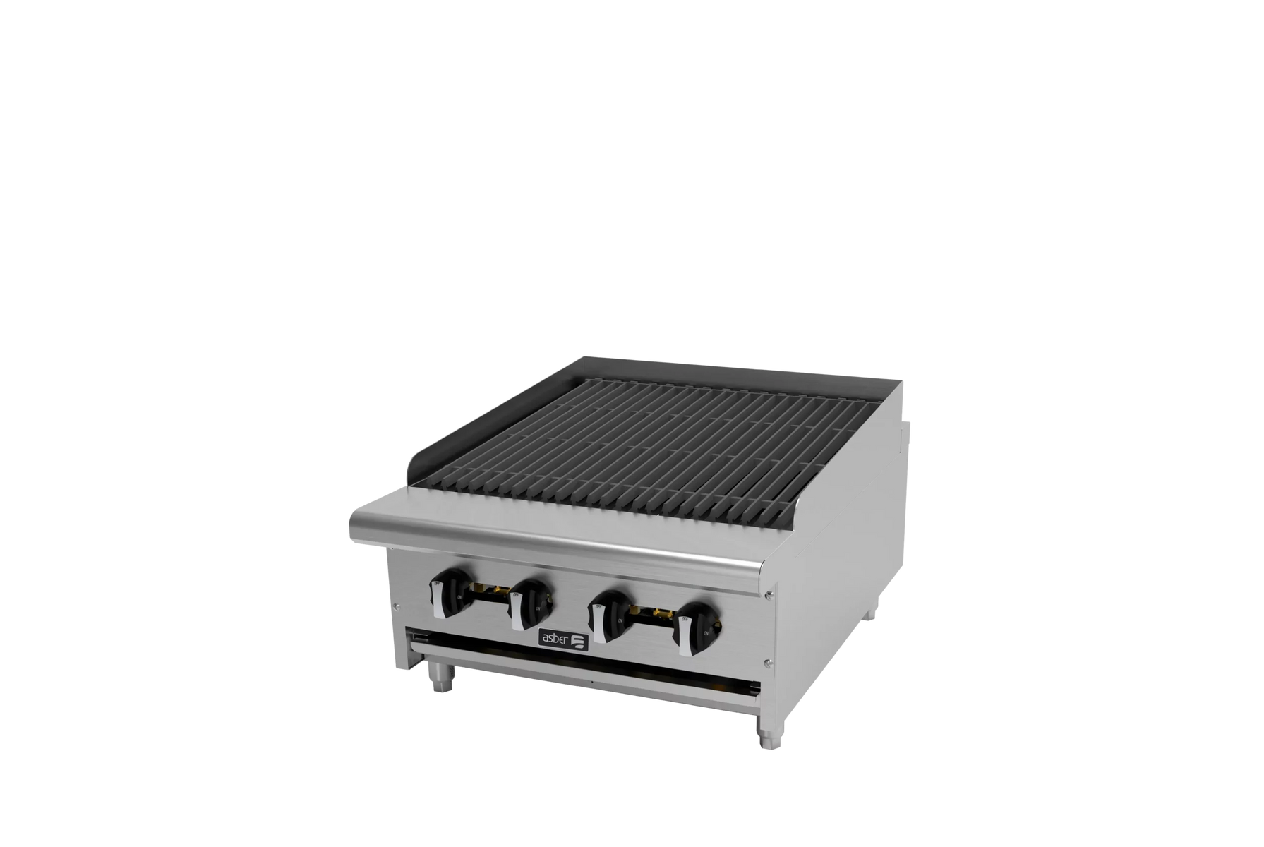 Asber AERB-24 24 In. Restaurant Gas Radiant Broiler, Reversible Grates, 80,000 BTU