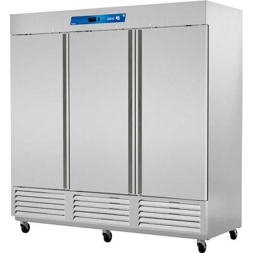 Asber ARF-72-H 83 In. Three Section Reach-In Freezer, Solid Doors, 72 Cu. Ft., R-290 Refrigerant