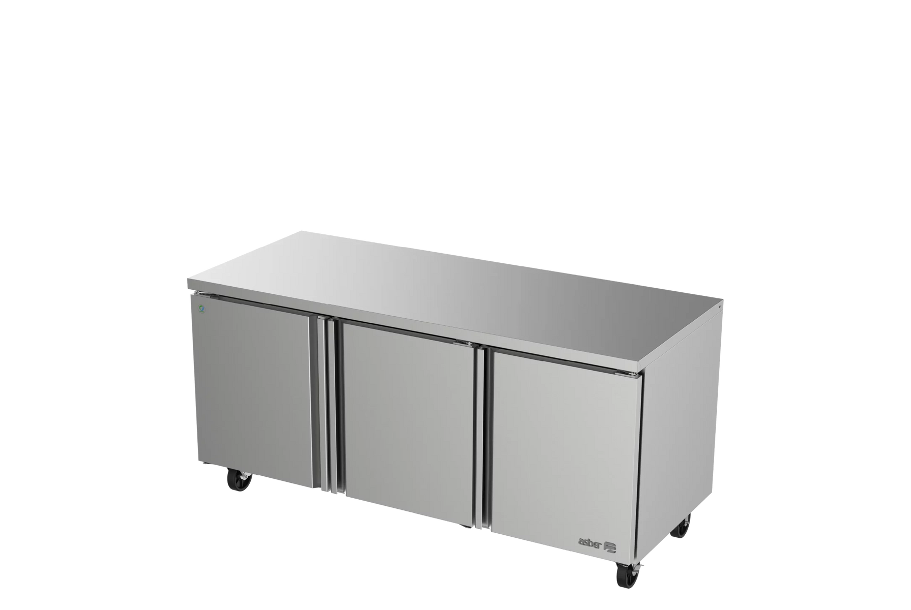 Asber AUTR-72 72 In. Undercounter Refrigerator, 3 Solid Doors, 20.6 Cu. Ft., R-290 Refrigerant