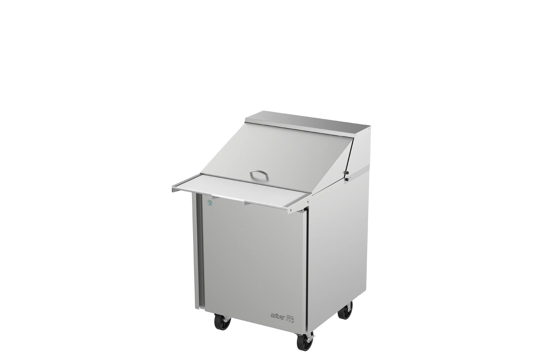 Asber APTM-27-12 28 In. Mega Top Prep Table, 12 Pan, 1 Door, 6.9 Cu. Ft.