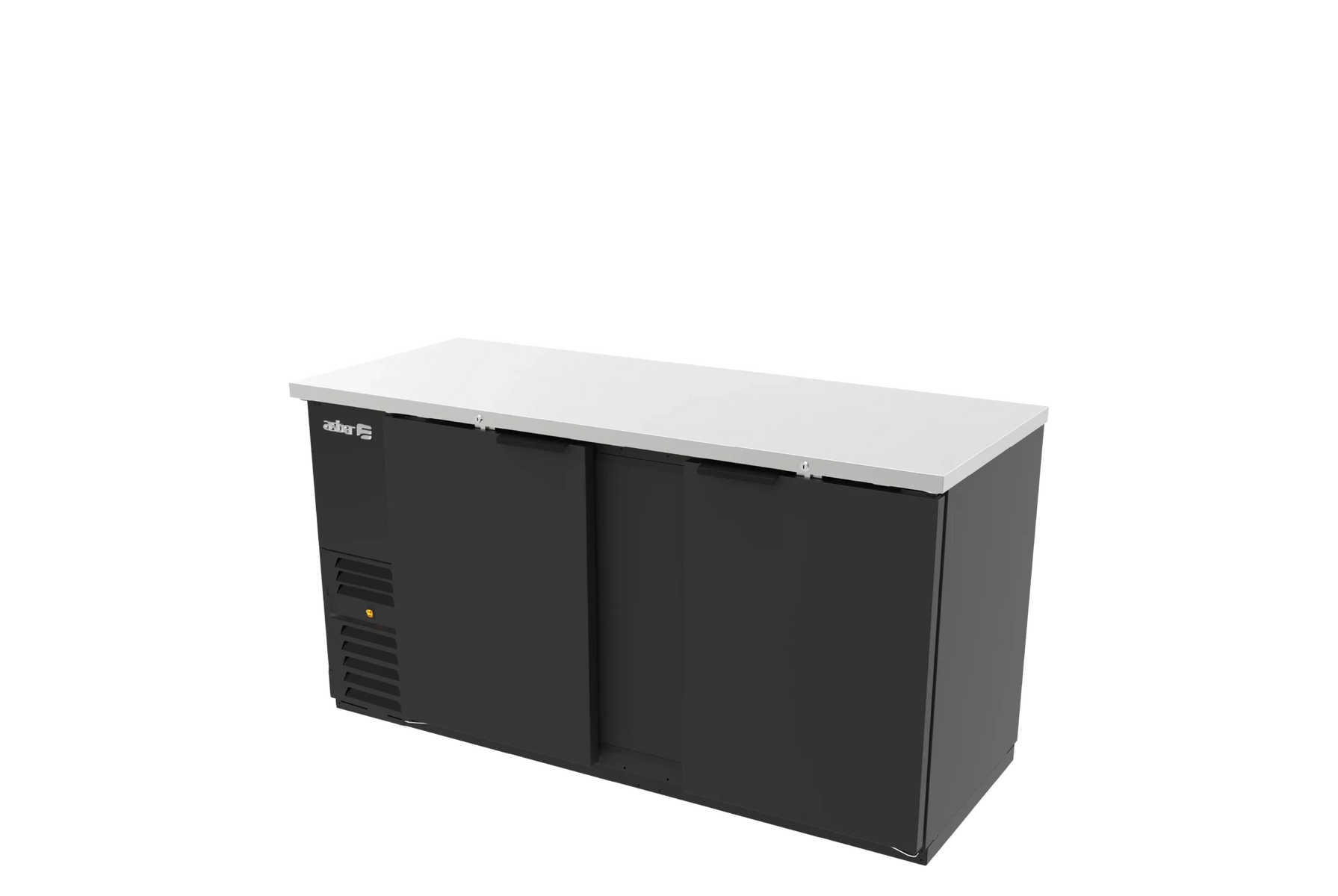 Asber ABBC-68 70 In. Back Bar Refrigerator, 2 Solid Doors, 23.3 Cu. Ft., Holds 800 12 oz. Bottles