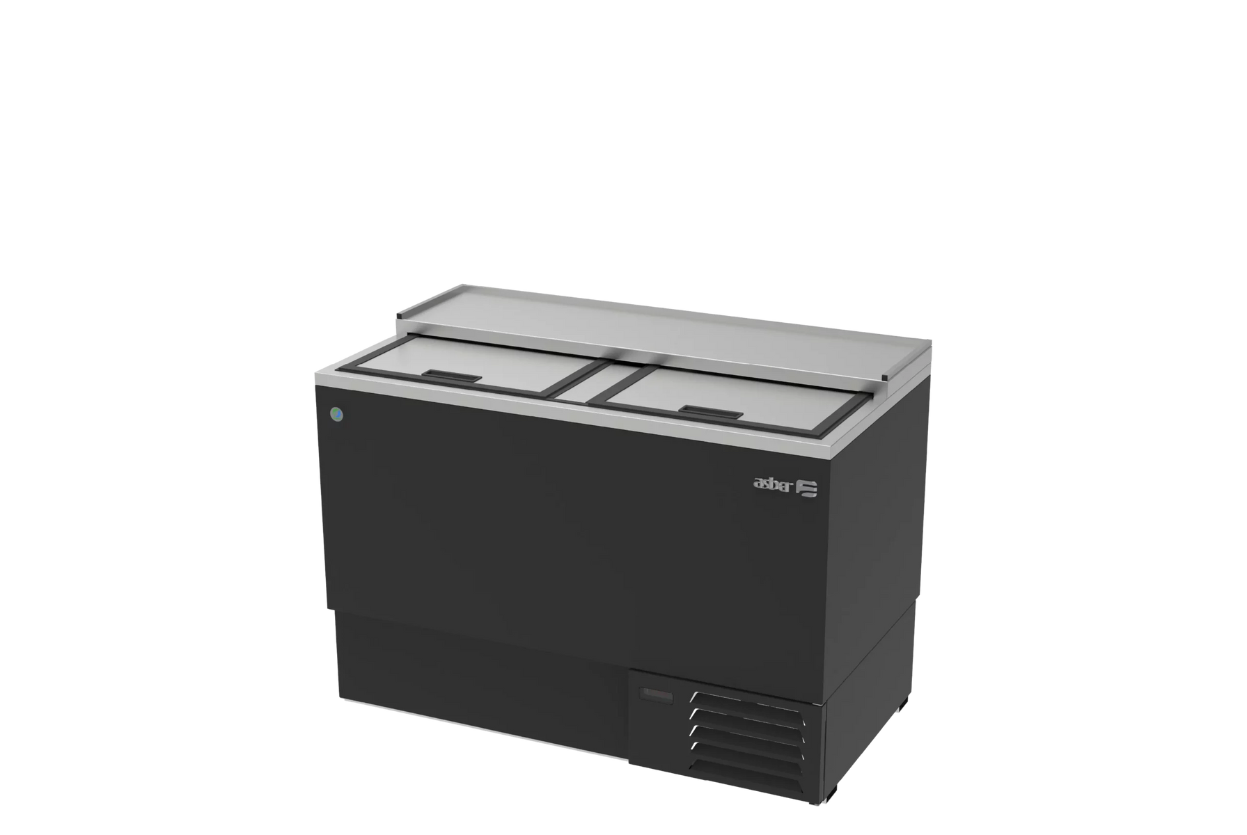 Asber AGF-50 50 In. Glass Froster, 2 Slide Lids, Holds 234 12 oz. Mugs, 0°F to -7°F