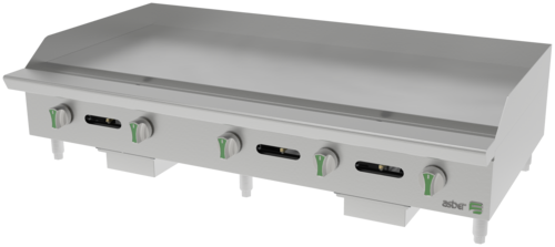 Asber AEMG-60-EM 60 In. Emerald Series Manual Gas Griddle, 1 In. Plate, 150,000 BTU