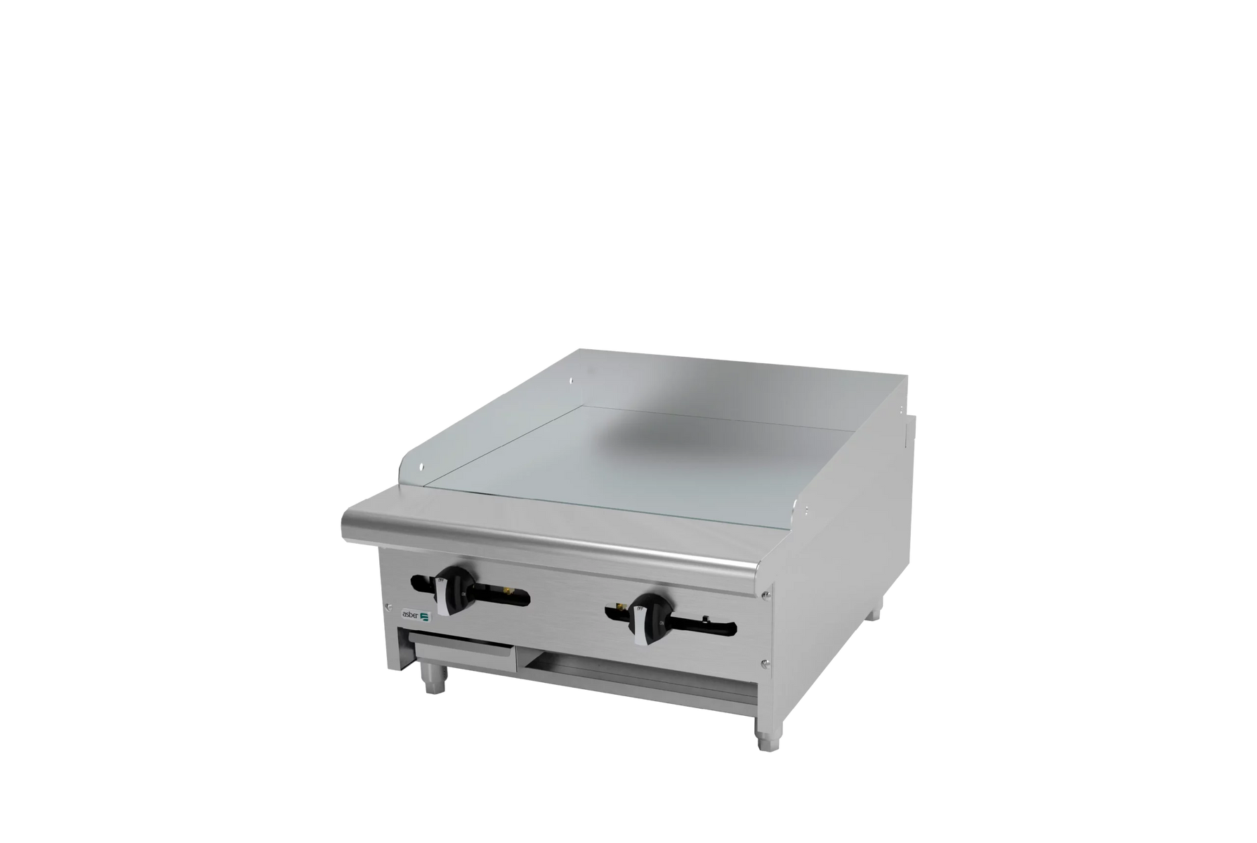 Asber AEMG-24-H 24 In. Restaurant Manual Gas Griddle, 3/4 In. Plate, 60,000 BTU