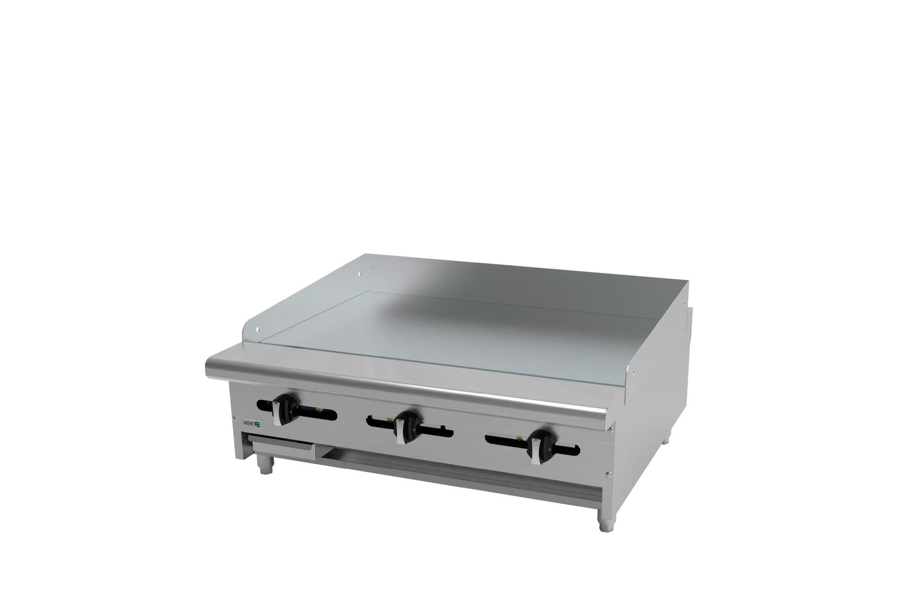Asber AEMG-36-H 36 In. Restaurant Manual Gas Griddle, 3/4 In. Plate, 90,000 BTU
