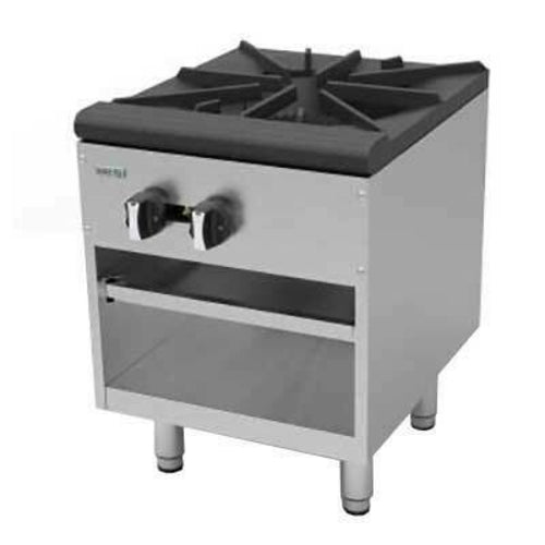 Asber AESP-18-2 18 In. Gas Stock Pot Range, 2 Ring Burners, 90,000 BTU