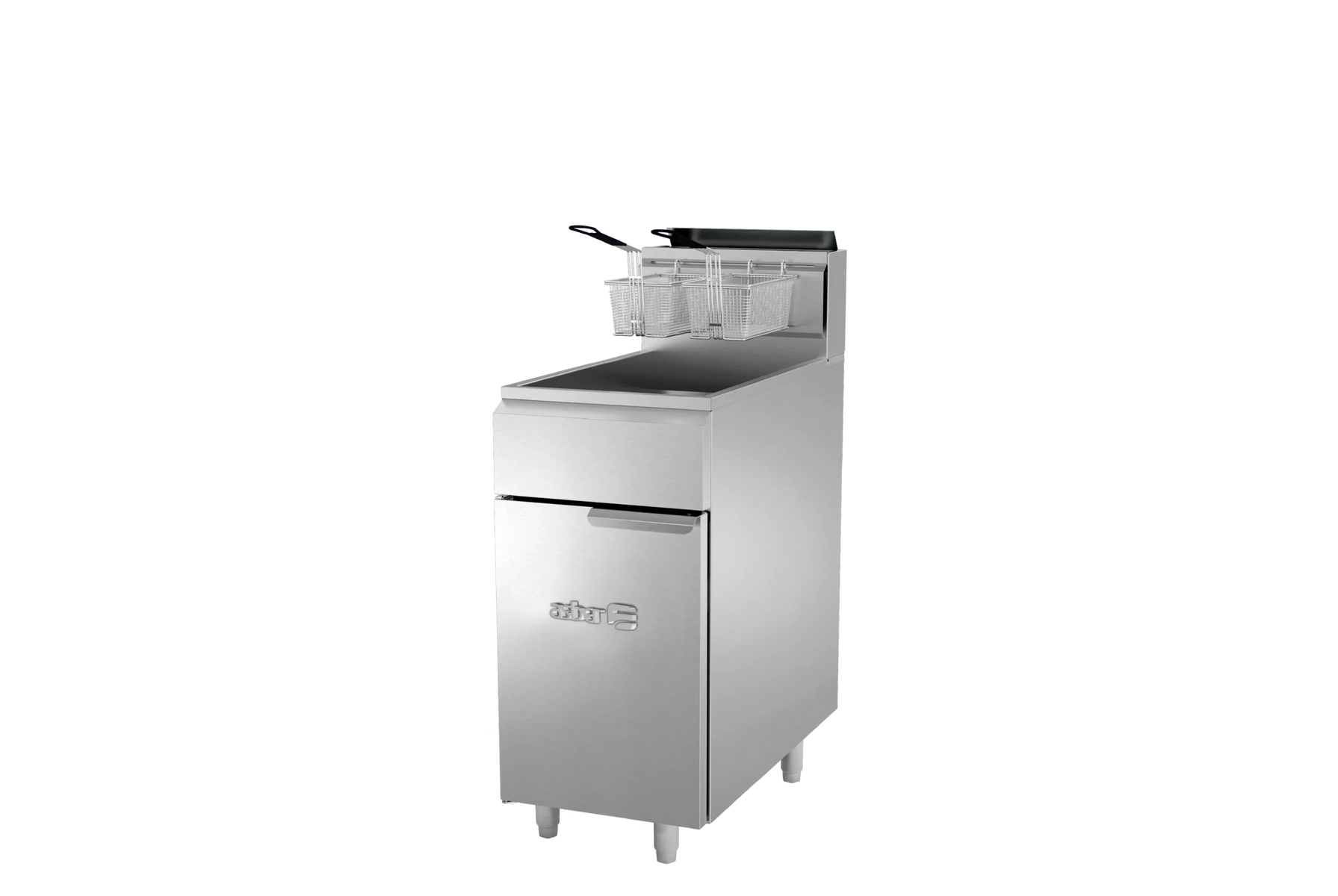 Asber AEF-4050-S-E 16 In. Gas Floor Fryer, 40/50 lb. Oil Capacity, 105,000 BTU