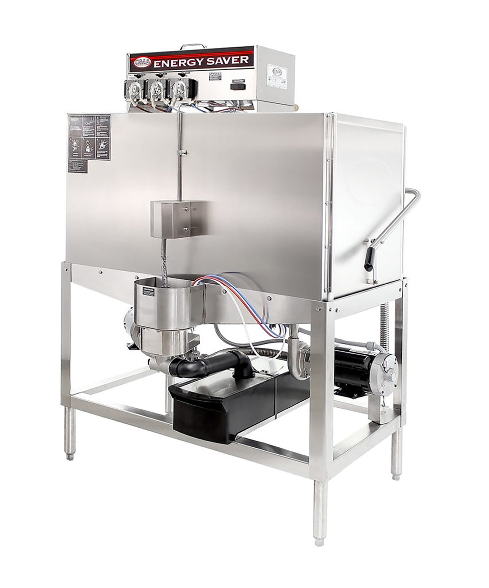 CMA Dishmachines B 44 In. Low Temperature Double Rack Door Type Dishwasher, 80 Racks/Hour, Built-In Chemical Pumps