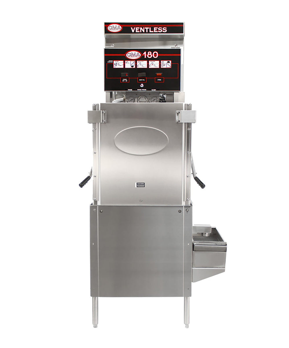 CMA Dishmachines 180-VL 26 In. Ventless Door Type Dishwasher, 40 Racks/Hour, 12 kW Booster, 3-Door Design