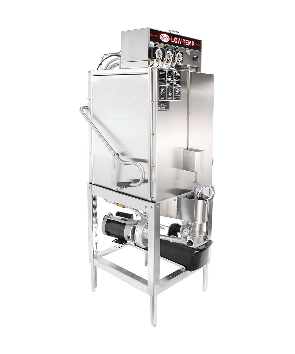 CMA Dishmachines S-AH 26 In. Low Temperature Straight-Thru Pot and Pan Washer, 40 Racks/Hour, Built-In Chemical Pumps