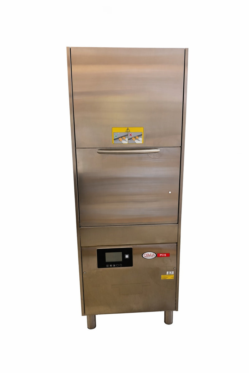 CMA Dishmachines PT-15 27 In. High Temperature Single Rack Pot and Pan Washer, 4 Cycles, Built-In Booster Heater, 31-3/4 In. Clearance
