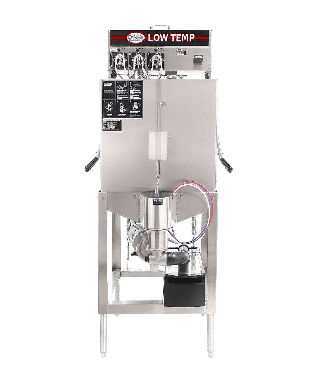 CMA Dishmachines AH 26 In. Low Temperature Straight Door Type Dishwasher, 40 Racks/Hour, Built-In Chemical Pumps