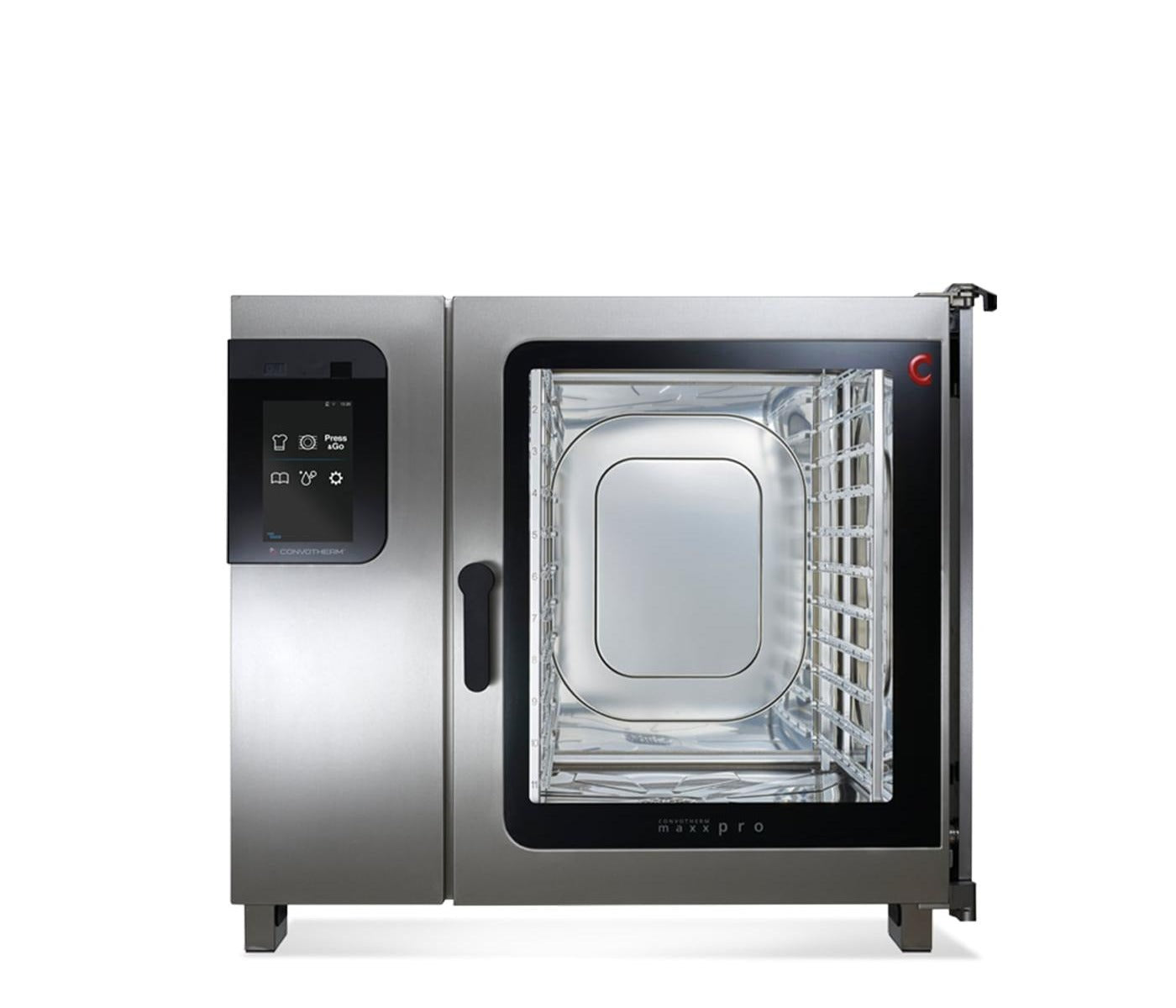 Convotherm K12 C4 ET 10.20GS-N DD 44 In. Gas Combi Oven K-12 School Package, Spritzer Steam, Disappearing Door, (22) 12 x 20 In. Pan Capacity, easyTouch Controls
