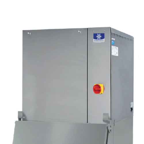 Manitowoc IDT0900W SpaceMaker 780 lb Indigo NXT Marine Modular Ice Machine Head, Water-Cooled, Top Utility Connections, Dice Cubes