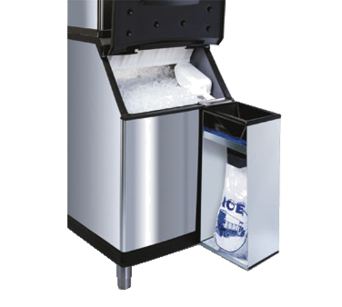 Manitowoc K00146 Stainless Steel Convenient Ice Bagger for Ice Storage Bins, Removable Chute, 250 Bags and Twist Ties Included