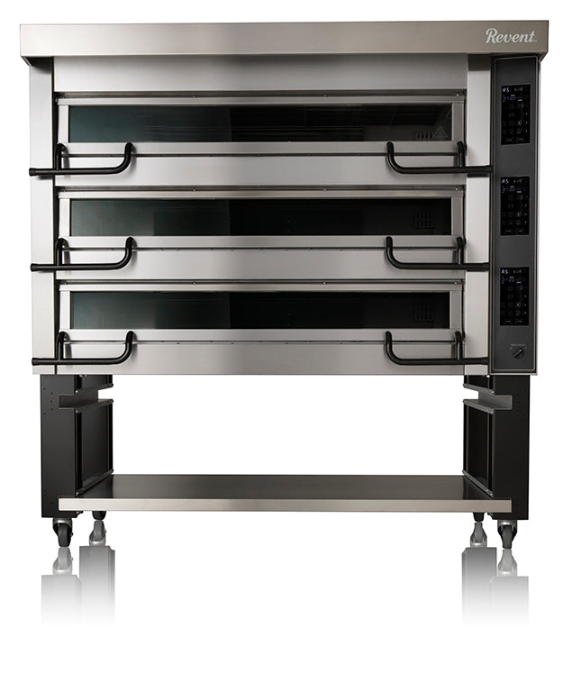 Revent 4 DECK 3 PAN 72 In. Electric Bakery Deck Oven, 12-Pan Capacity, Clay Hearth Stones, Integrated Steam Generator