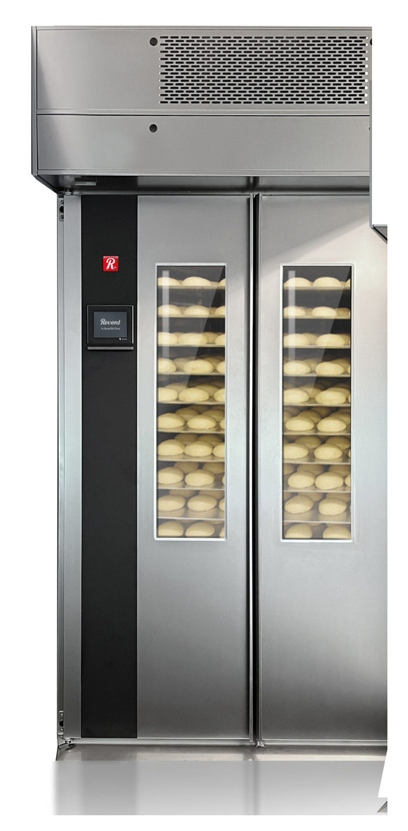 Revent P180-144 57 In. Five Rack Roll-In Proofer, Two Door Cabinet, Electromagnetic Steam Generator, PID Touchscreen Climate Controls
