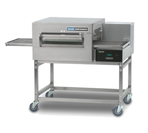 Lincoln 1180-1G Single Stack Impinger II Gas Conveyor Oven Package, easyTouch Controls, Stand with Casters