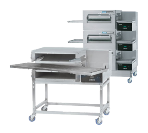 Lincoln 1180-3G Triple Stack Impinger II Gas Conveyor Oven Package, easyTouch Controls, Low Stand with Casters