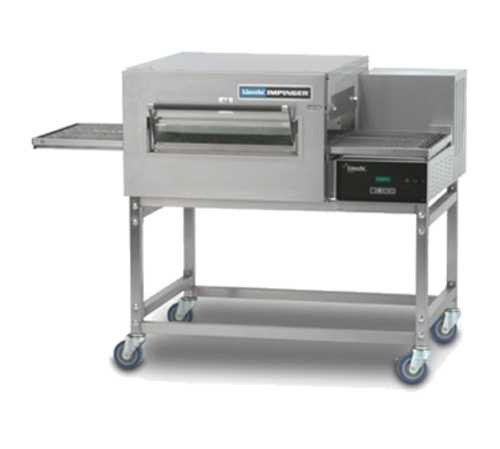 Lincoln 1180-FB1G Single Stack Impinger II Gas Conveyor Oven Package, FastBake, easyTouch Controls, Stand with Casters
