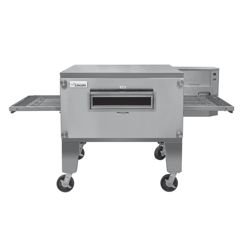 Lincoln 3240-2N Double Stack Impinger Natural Gas Conveyor Oven Package, FastBake, Digital Controls, High Stand with Casters