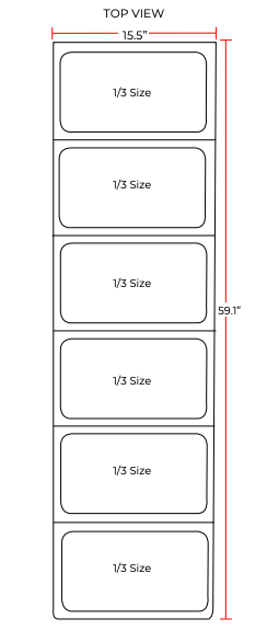 Coldline CTP60SG 60" Refrigerated 6 Pan Glass Top Cover Countertop Salad Bar
