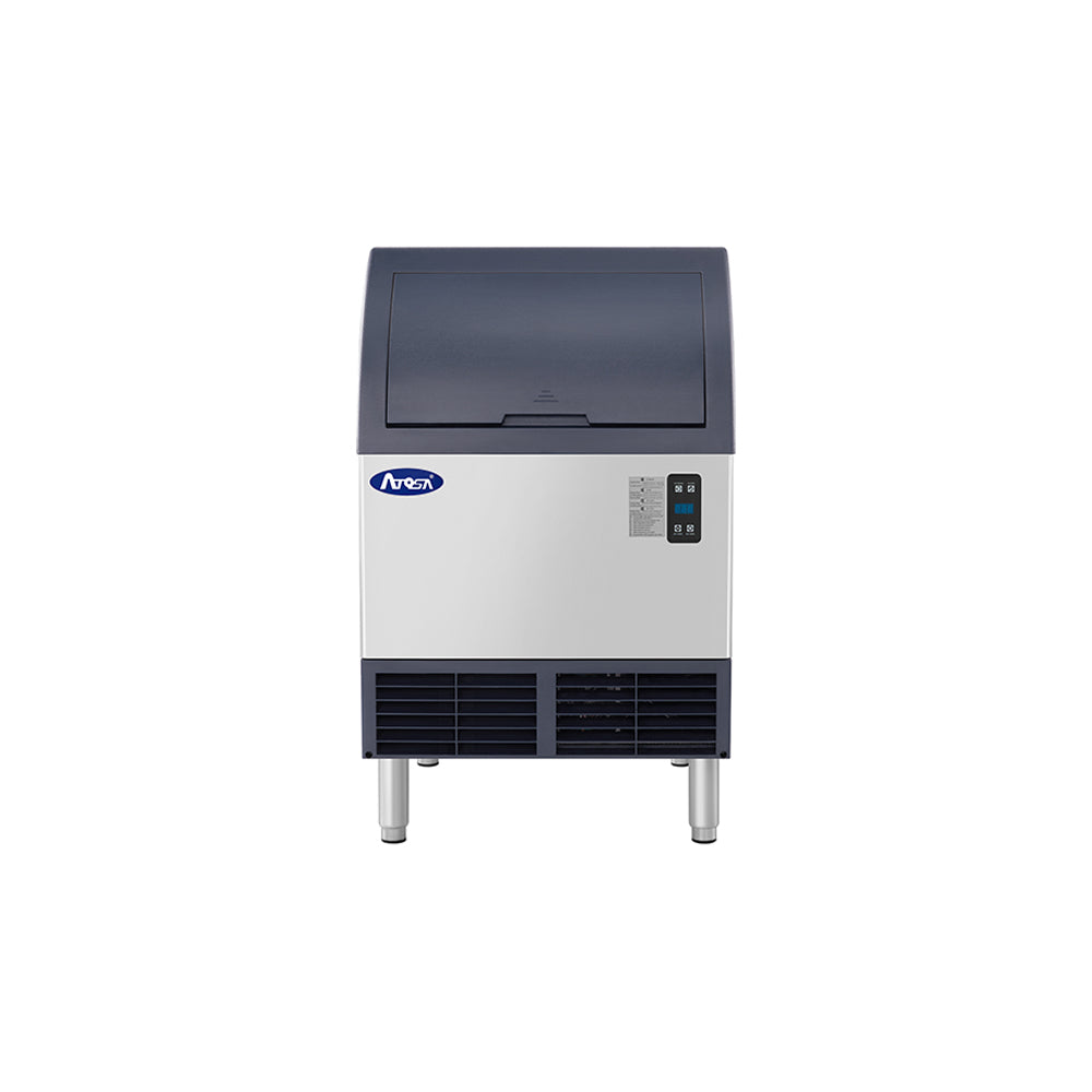 Atosa YRU0140A-161 24" Undercounter Ice Machine with 88 Lb Storage Bin, 140 Lb/Day, Half Cube, Air-Cooled, R290 Refrigerant
