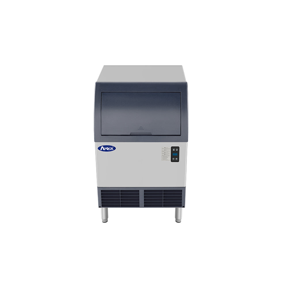 Atosa YRU0140A-161 24" Undercounter Ice Machine with 88 Lb Storage Bin, 140 Lb/Day, Half Cube, Air-Cooled, R290 Refrigerant