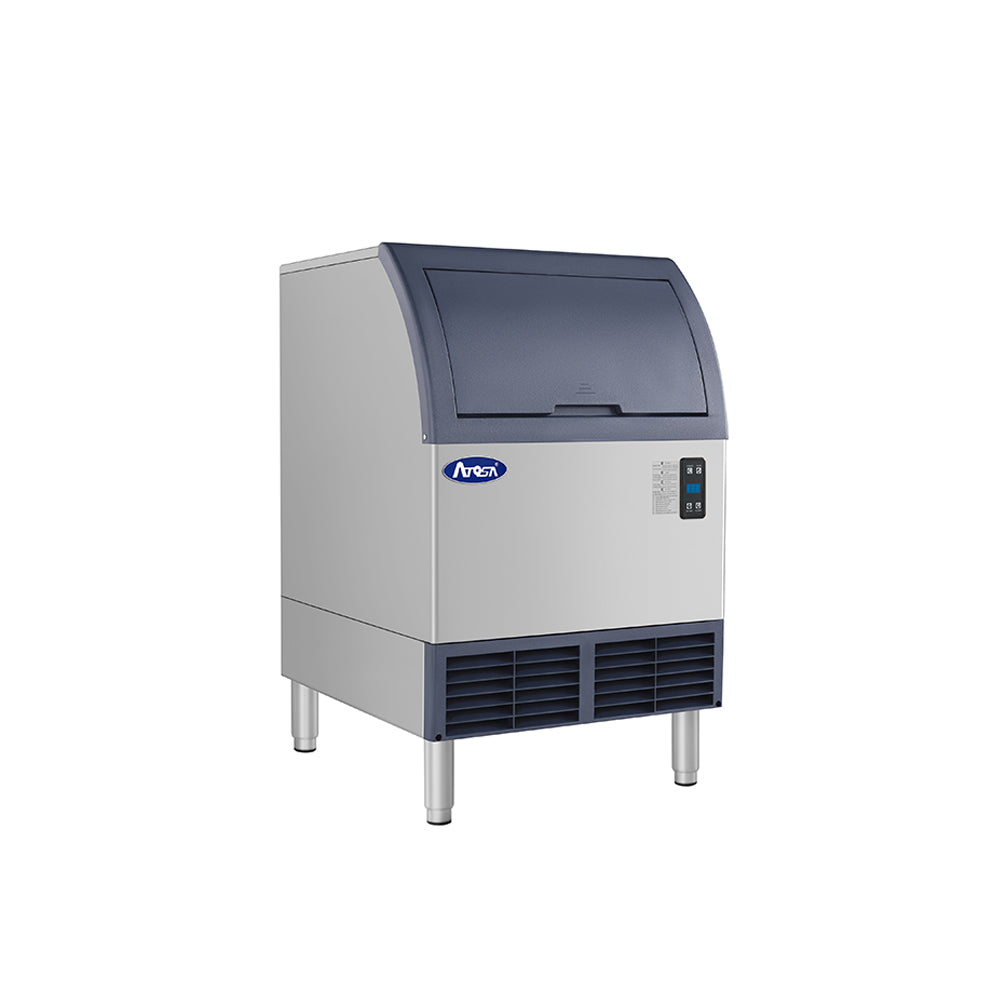 Atosa YRU0140A-161 24" Undercounter Ice Machine with 88 Lb Storage Bin, 140 Lb/Day, Half Cube, Air-Cooled, R290 Refrigerant