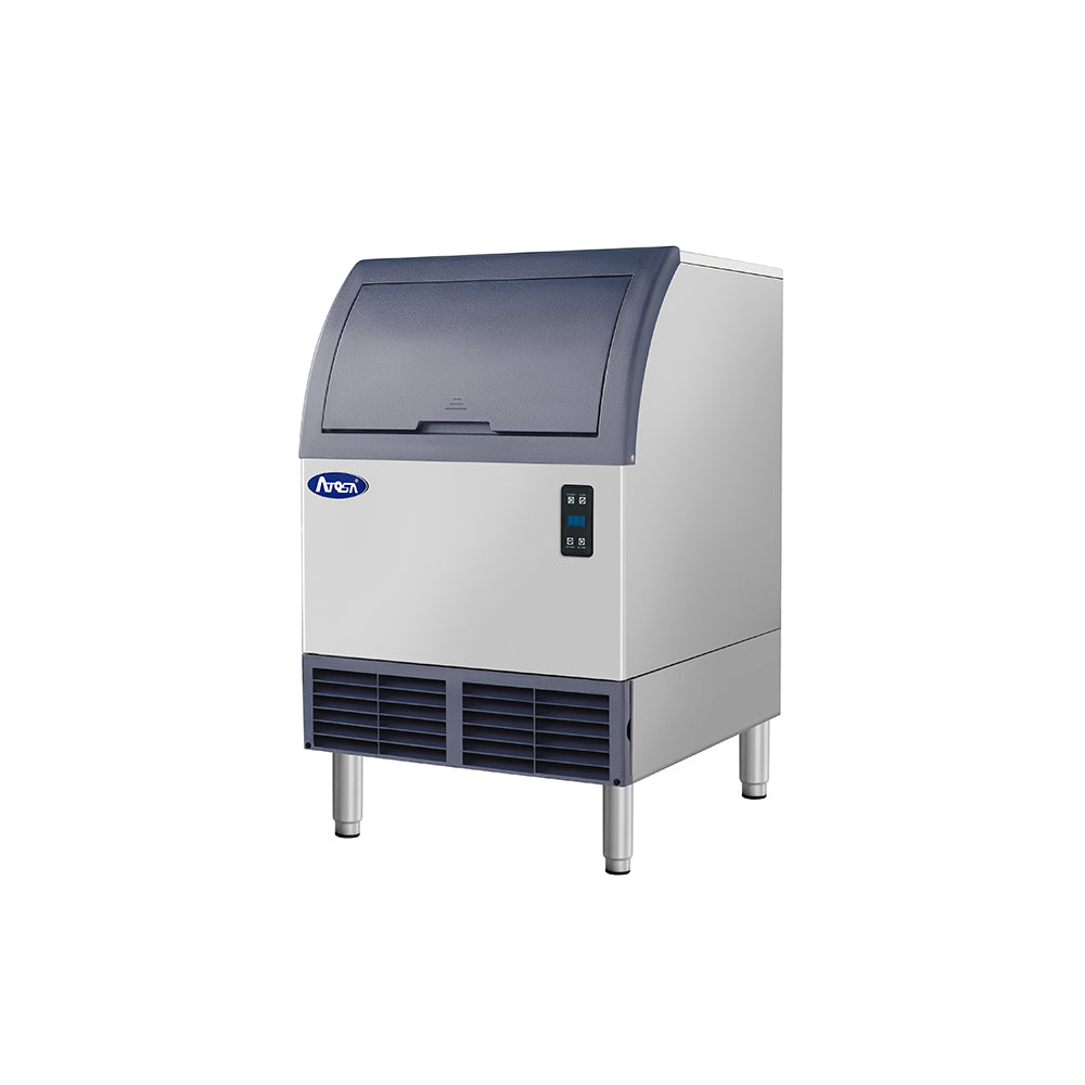Atosa YRU0140A-161 24" Undercounter Ice Machine with 88 Lb Storage Bin, 140 Lb/Day, Half Cube, Air-Cooled, R290 Refrigerant