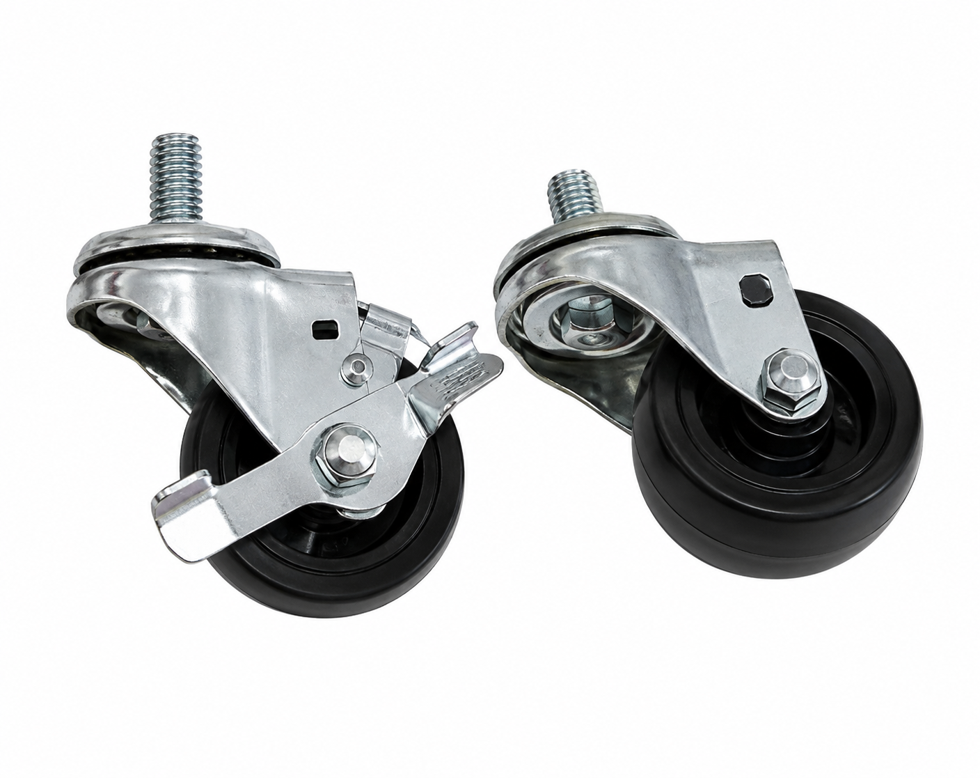 Asber CAS 36 Caster Kit, 3" Stem, Set of 6 (3 Door Units)