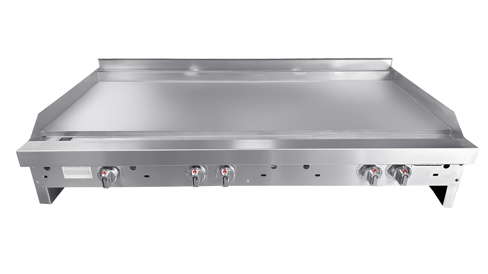 Connerton CG-60-T 60 In. Gas Countertop Thermostatic Griddle, 5 Thermostats, 150,000 BTU, 1 In. Polished Steel Plate